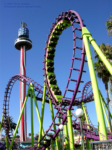 Boomerang Looping Roller Coaster Knott's Berry Farm